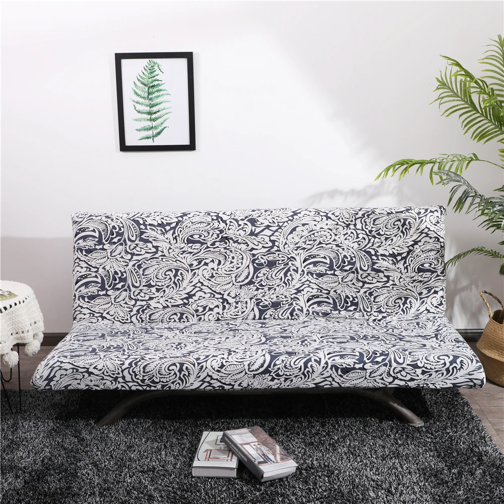 Печатные универсальные анти-грязные безрукавные диванные чехлы для гостиной эластичный Диванный кровати Чехлы эластичный диван-кровать