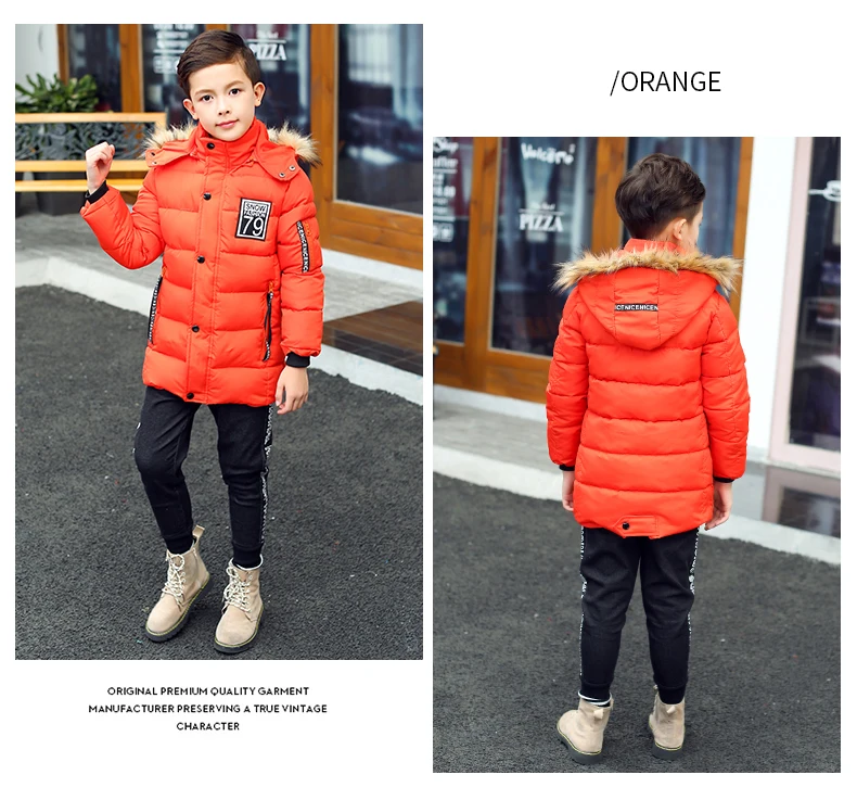 New Fashion Hot Sale Children Russian Parkas Winter Jacket For Boy Korean Clothes Thick Cotton Down Cotton-Padded Coat