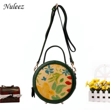 Nuleez женская сумка-тоут из натуральной воловьей кожи, ручная работа, китайский национальный стиль, сумка из натуральной кожи, Новинка лета
