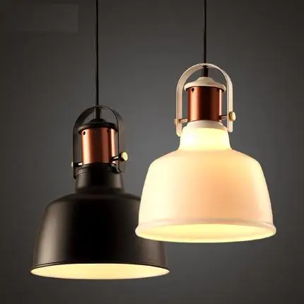Amercian Loft Style LED Vintage Pendant Light Fixtures Industrial Indoor Lighting Fixture For Bedroom Home Iron Glass DropLight