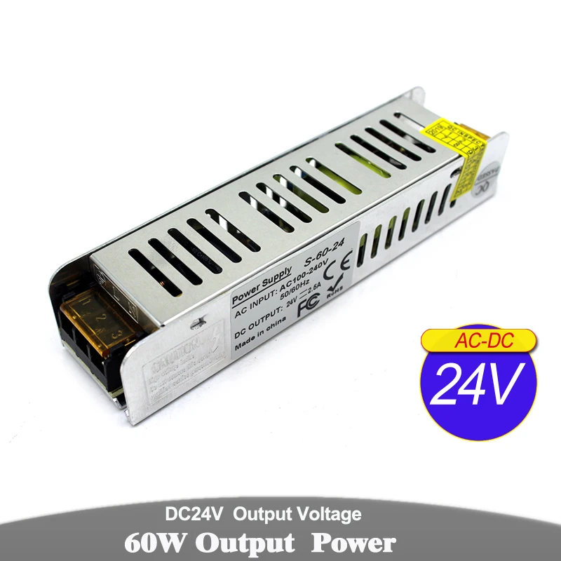 Блок питания DC 12 V 24 V 48 W 60 W 72 W 100 W 120 W 150 W 180 W 200 W 240 W 250 W 300 W 350 W 360 W 220 W трансформаторы V AC к DC12V DC24V SMPS