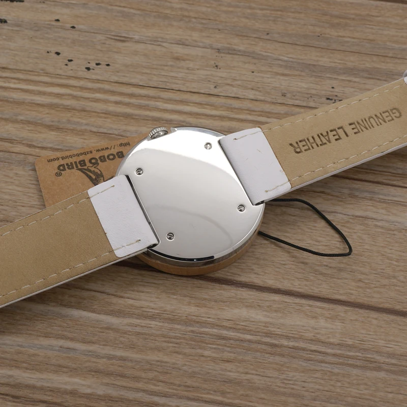 BOBO BIRD Wood Wristwatch 12 Holes Design Wood Bezel Stainless Steel Case Fashion Quartz Watches for Men Women Reloj Mujer V-C15