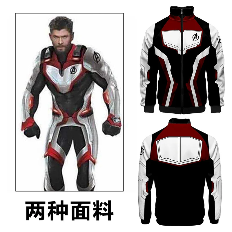 

2019 New European and American Fashion Slim Quantum Warrior 3D Digital Print Sweater Full Color Stand Collar Zip Jacket