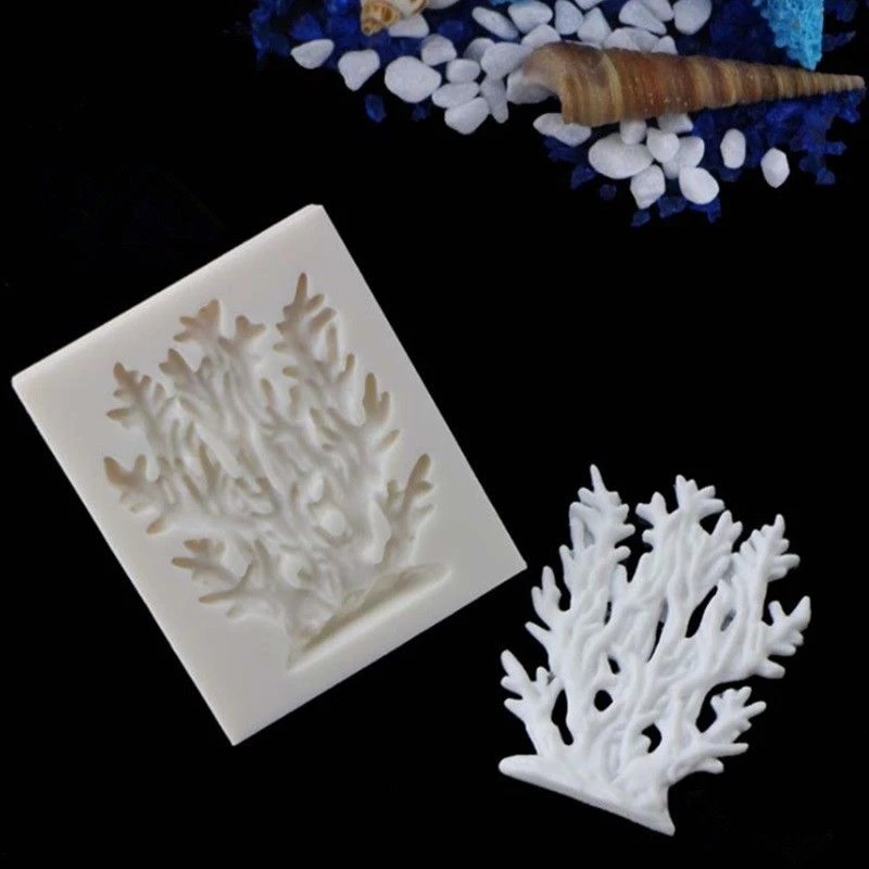 JX-LCLYL 3D Coral Silicone Mold Fondant Sugarcraft Mould Cake Chocolate Decor Mold Tool