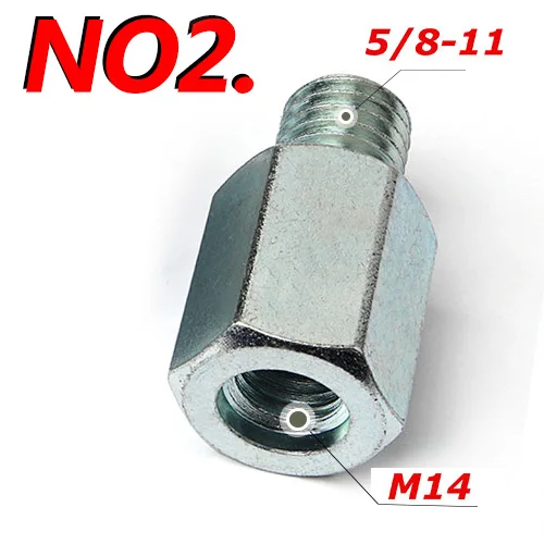Z-lion 1 шт. адаптер для угловой шлифовальный станок M14 5/" или M10 резьбы изменить штекер на женский основной бит полировальный коврик сверлильный адаптер - Цвет: NO2. 5-8-11 to M14
