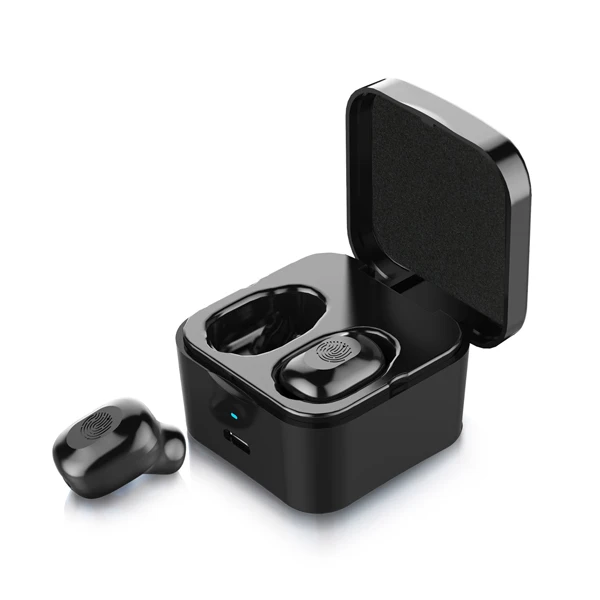 Black CBAOOO TWS Min Bluetooth наушники беспроводные наушники спортивные музыкальные гарнитуры bluetooth 5,0 наушники с микрофоном и зарядным устройством - Цвет: Black