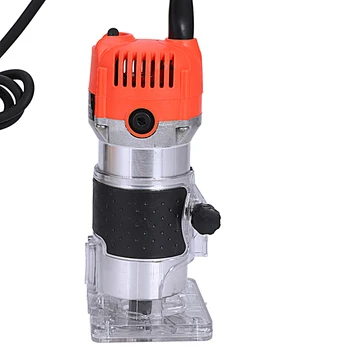

Hot Sale New 620W 220V Wood Trim Router 6.35mm Collection Diameter Electric Manual Trimmer Woodworking Laminated Palm