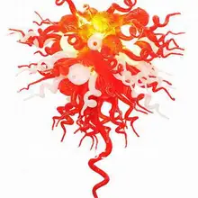 LR127- люстра ручной работы красного цвета