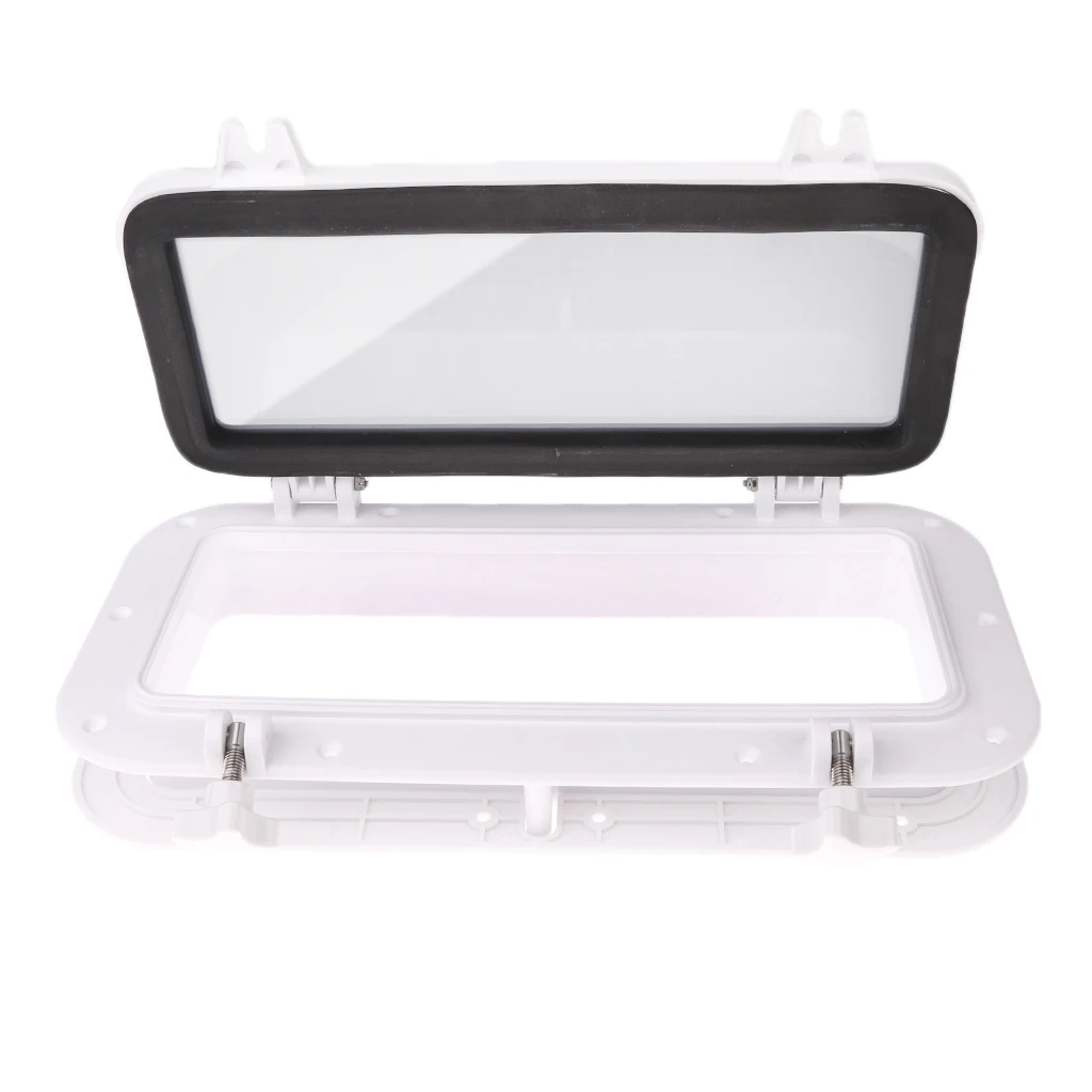 1 Pcs 12.60''*5.04'' Boat Ship Yacht Car Replacement Porthole Rectangular Waterproof Rubber Seal Skylight Cover RV Window Parts