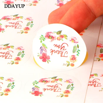 

100 Pcs/10 Sheet Flower Design Sticker Labels For Creative Paper Stickers Thank You Seals For Gifts Cake Baking Sealing