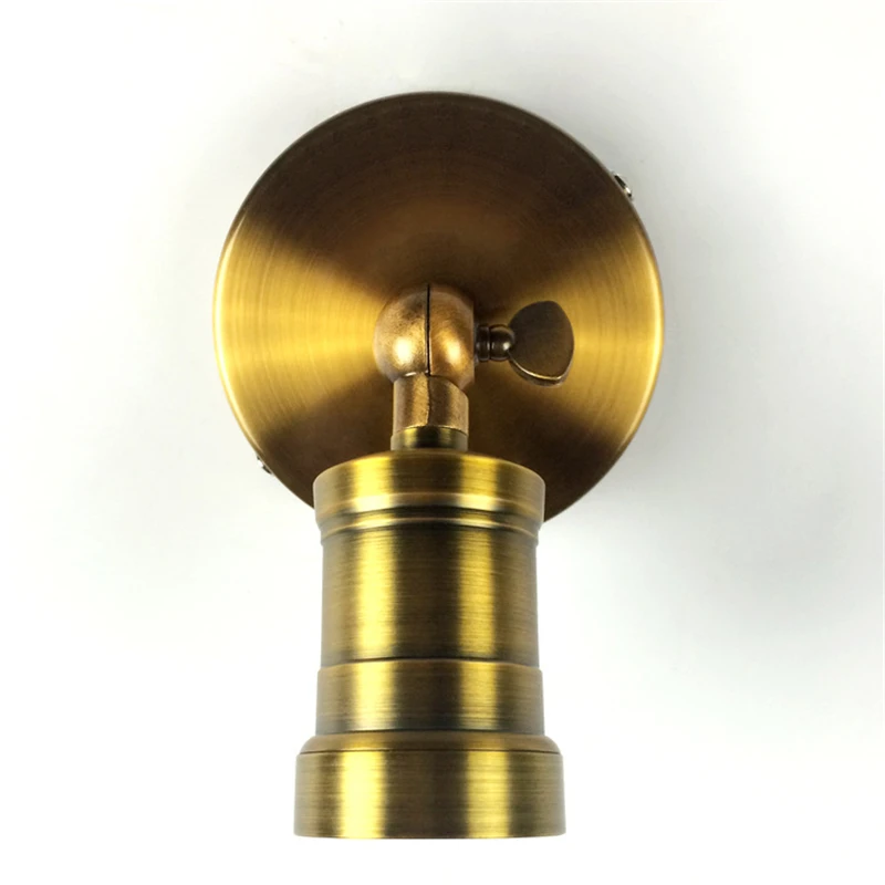 American Bronze Vintage Wall Lamp Retro Wrought Iron Wall Sconce Bedroom Bedside Wall Light Modern Edison Bulb Antique Lampada