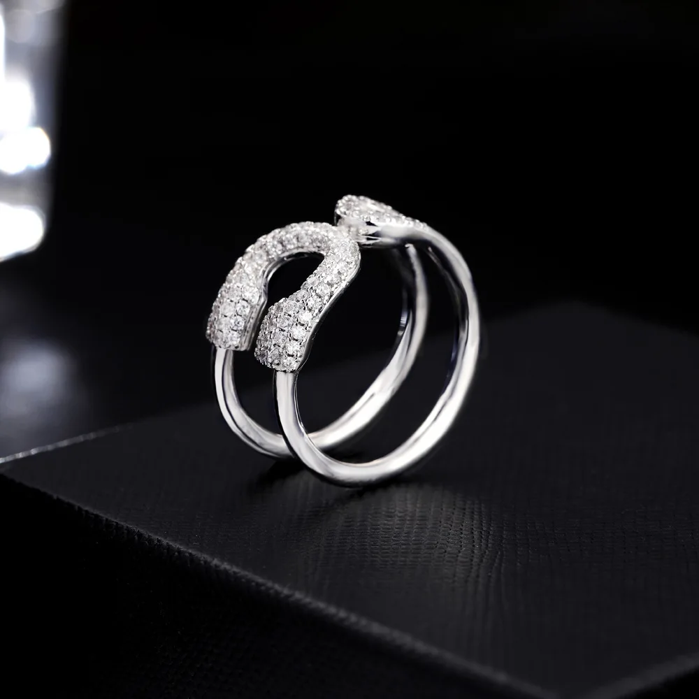 

Scarf Ring U Shape Scarf Buckle Rings Shalws Wraps Clip 2.4*1.2cm Pure Copper Zircon Jewelry Female Accessories
