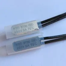 10 шт. KSD9700 нормально закрытый 70c термостат Температура Термальность протектор переключатель 70 градусов биметаллический диск 250 V 5A