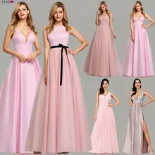 สีชมพู Dresses 2019 Pretty A-Line Sequined ผู้หญิง Elegant Dresses Evening Party พิเศษโอกาส Mezuniyet เสื้อยืด Elbiseleri(China)