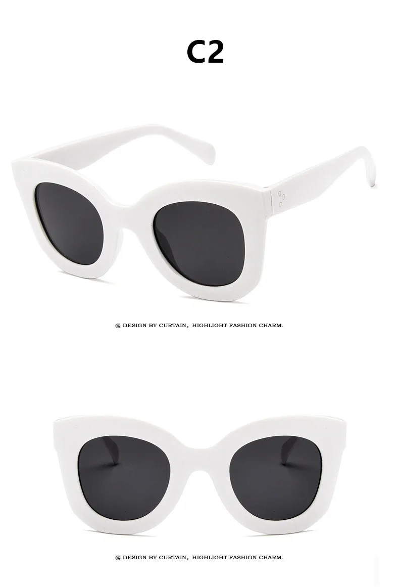 Элегантные женские солнцезащитные очки "кошачий глаз", женские брендовые дизайнерские солнцезащитные очки с градиентными линзами, UV400 Oculos de sol zonnebril dames