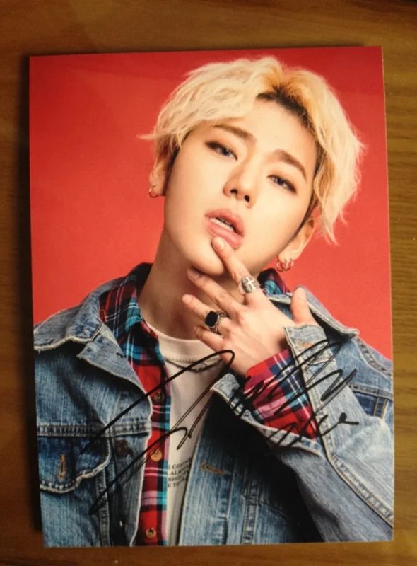 Ручная подписка блок B ZICO autographed group фото 5*7 k-pop 122018