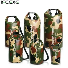 2-30L для использования вне помещений ПВХ IPX6 камуфляж Водонепроницаемый сухой мешок Прочный Дайвинг плавающий Кемпинг Пеший Туризм рюкзак для плавания, подходит для путешествий и занятий спортом сумки