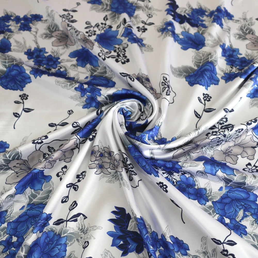 

100cm*148cm Dress bag Lining Satin Material Vintage Floral Charmeuse Print Lining Fabric
