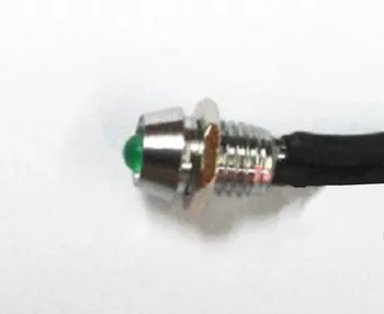 

10pcs 6mm diameter Metal indicator Belt line Screw Indicator light Mounted 3V 5V 12V 24V Red yellow blue green white light