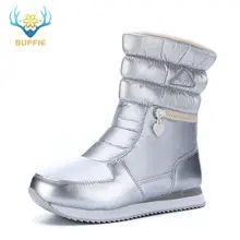 Новинка года; стильные женские ботинки; модные серебристые зимние ботинки; теплая зимняя обувь; бренд Buffie; высокая оценка; комментарии к покупкам;