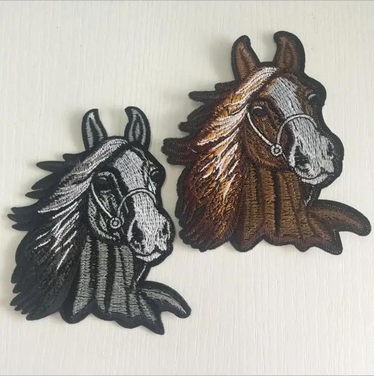 1 Pc Badge Horse Patches Iron on Sew on Embroidery Patch Motif Applique Garment Children Women