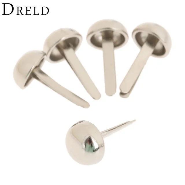 100pcs Hardware Silver Upholstery Nail Decorative Pins Round Dome Head
