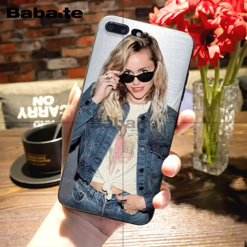 Babaite Miley Cyrus мягкий резиновый черный чехол для телефона iPhone 5 5Sx 6 7 7plus 8 8Plus X XS MAX XR 11