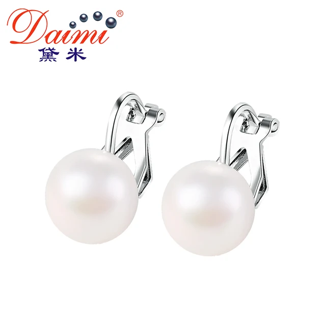 Daimi Brand Jewelry Large Earrings Elegant Earclip 10 11mm Natural Daimi Brand Jewelry Large Earrings Elegant Earclip 10 11mm Natural White Pearl Clip