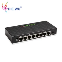 8 Порты 10/100/1000 Мбит/с Gigabit Ethernet сетевой коммутатор Gigabit высокая производительность VLAN Ethernet умный переключатель
