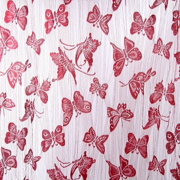 Креативный узор бабочки кисточка струнная дверь Штора для окна комнаты разделитель занавесок шарф - Цвет: Бургундия