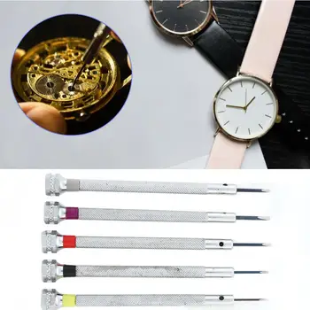 

5pcs Mini Slotted Screwdriver Set for repairing watch glass computer Portable Watchmaker Watch Repair Tool with 5 Spare Head