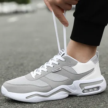 

QWEDF Fashion Summer Autumn Mesh Sneakers Shoes Breathable Casual Fashion Tie Comfortable mesh Men Shoes Zapatos De Hombre G8-51