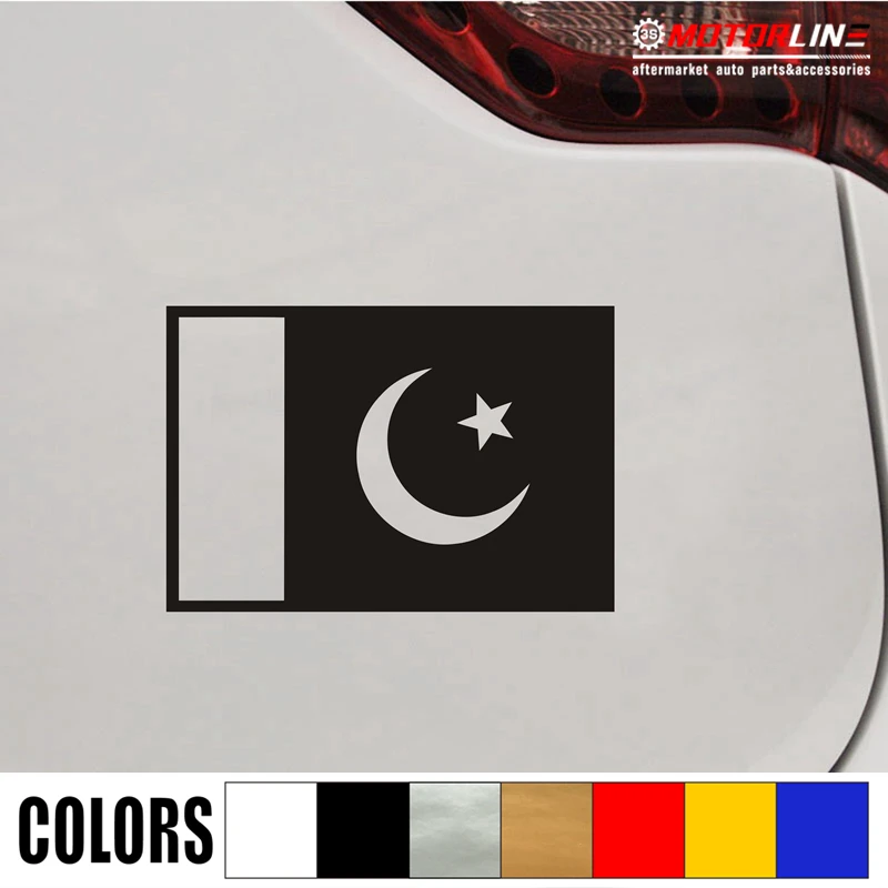 

Pakistan Flag Decal Sticker Car Vinyl Islam pick size color no bkgrd round b