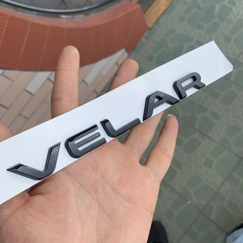 Глянцевая черная VELAR Letter P250 P300 P380 P400e D180 D240 D300 S SE HSE Эмблема для автомобиля Стайлинг багажника логотип наклейка для Range Rover