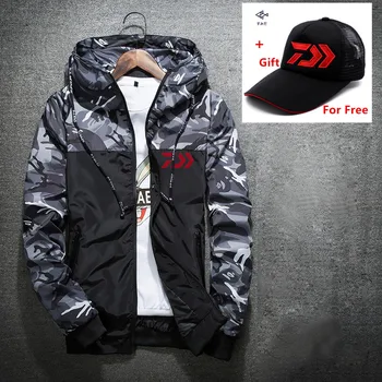 

2019 Men's Spring Autumn Large Size 5xl Fishing Jackets Thin Style Fast Dry Windbreaker Outdoor Camouflage Fishing Clothing