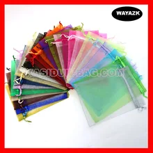 200 шт./лот) размер 30x40 см качественная большая сумка с длинным ремешком из органзы