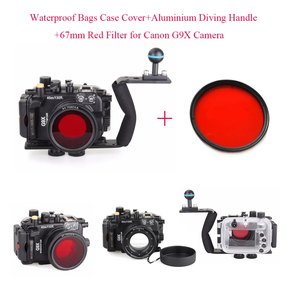 40m/130ft Underwater Diving Camera Housing Case For Canon G9x