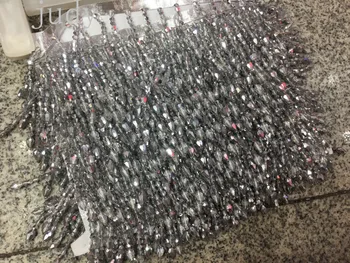 

stock tassel 10 yards/bag ym257# 5 cm metal silver polyhedral diamond - shaped top - grade tassel stock for sawing dress