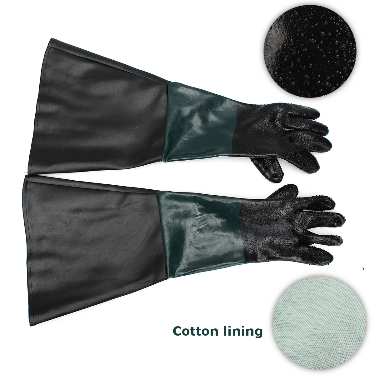 1 пара 23,6x11 ''Прочные мягкие сверхпрочные защитные пескоструйные Сменные перчатки для пескоструйного аппарата пескоструйный шкаф