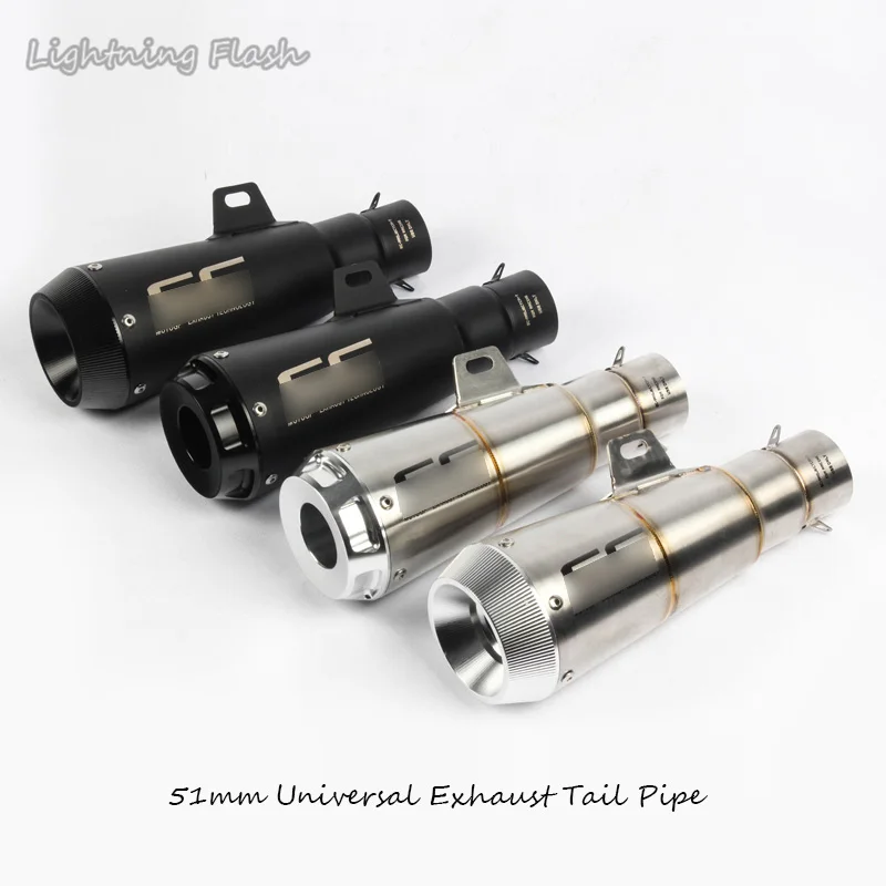 

Universal 38-51mm Motorcycle Exhaust Tail Pipe Slip On Exhaust Pipe Modified No DB Killer Motorbike Dirt Bike Pot Escape Refit