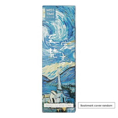 JIANWU 20pcs Van Gogh's Monet paper creative bookmark bookmark a small school gift card - Цвет: van gogh 30pcs