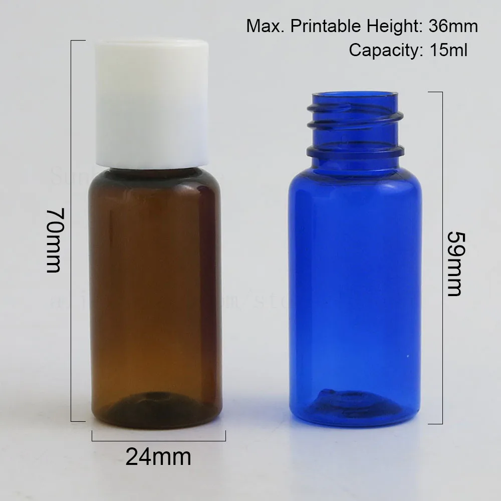 50x15 мл 1/2 унции моды DIY PET пластмассовые для косметического крема Эмульсия лосьон-сыворотка бутылка с крышка с дозаторным диском маленькое
