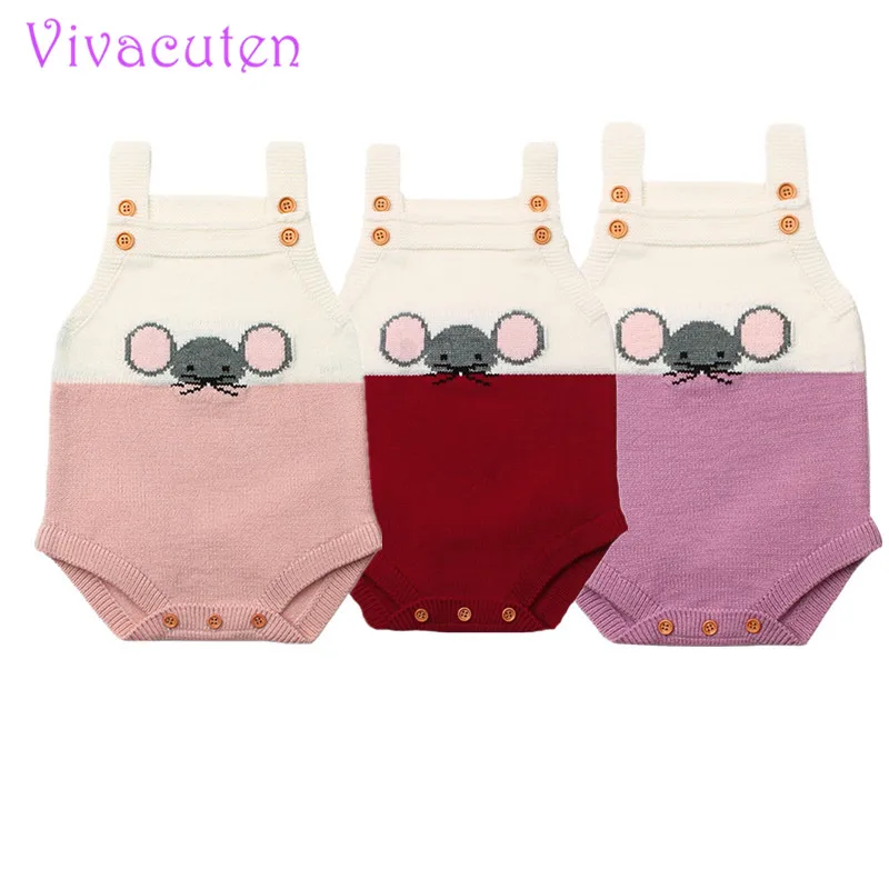 

2018 New Baby Clothing Solid Baby Boys bodysuit Sleeveless Girls Jumpsuits Knitted Baby Outerwear Casual Girls Clothes
