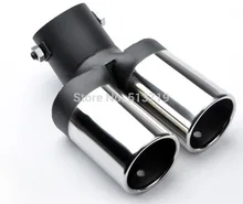 1X Exhaust Muffler Exhaust Pipe Tail Pipe Car tail pipe Fit For Hyundai Elantra Avante 2012 Stainless Steel Auto Car Styling