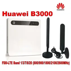 Открыл huawei B3000 4 г LTE маршрутизатор pk huawei E5186 плюс 2 шт. 4 г антенны с базы магнит
