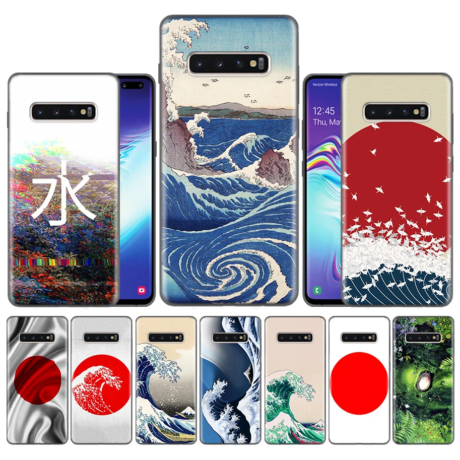 

Capas Case Coque for Samsung Galaxy S10 S9 S8 Plus 5G A30 A50 A70 A40 A20 Note 8 9 10 Cover Carcass Japan Japanese national flag