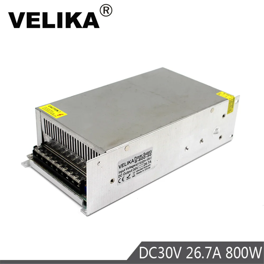 Импульсный источник питания DC 26,5 A 800 W преобразователь драйвера 220 V 110 V AC в DC 30 V адаптер питания для CCTV DIY светодиодный светильник с ЧПУ