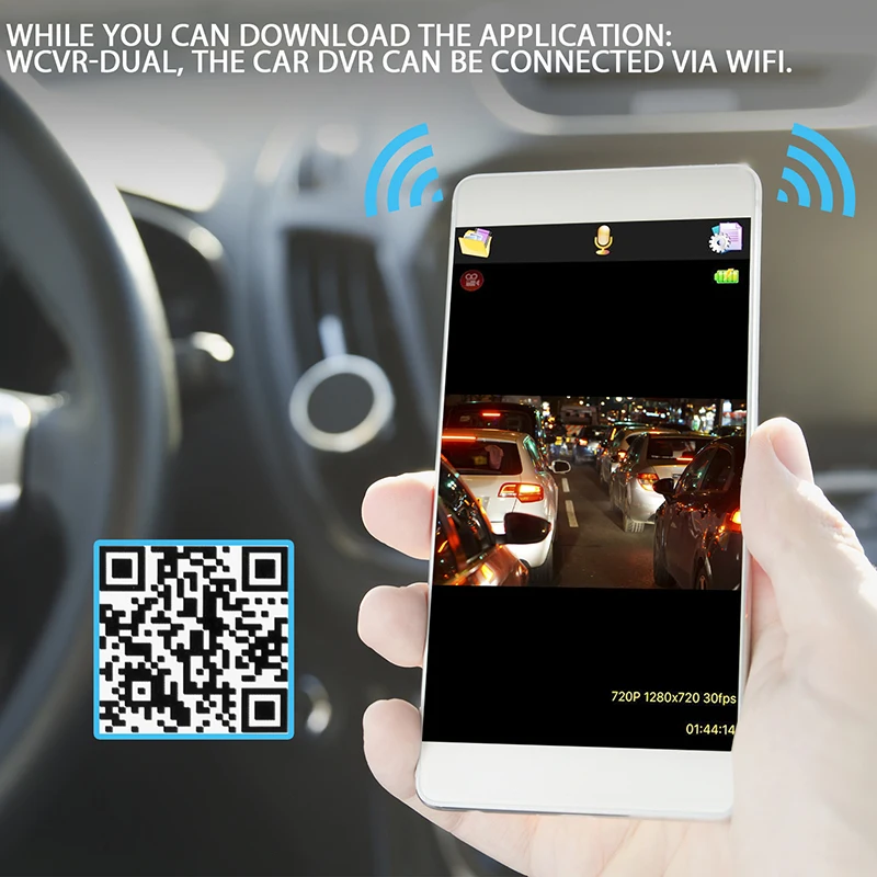 Миниатюрный видеорегистратор VicTsing с Wi Fi 170 градусов Full HD|Мониторы для авто| |