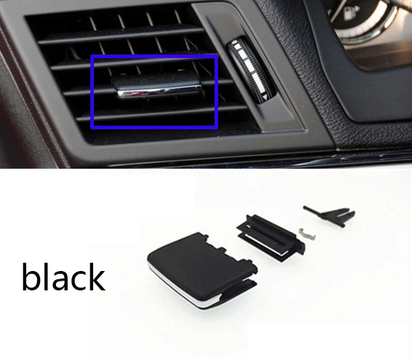 Новинка; 1 предмет для Mercedes Benz W212 E180 E200 E260 E280 E300 A/C воздуха на выходе черный наклейки-вырезки Ремкомплект/Кондиционер Vent - Цвет: Черный