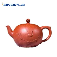 380 ml аутентичный китайский чайник для заварки чая Фиолетовый Глиняный заварочный чайник НЕОБРАБОТАННАЯ руда длинные Xue Sha горшок известный ручной работы крана узор Zisha Чай чайник свадебные подарки